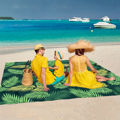 Waterproof Picnic Mat with Starfish and Shell Pattern for Camping