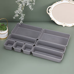 8pcs Drawer Plastic Storage Box Divider Cosmetics Desktop Finishing