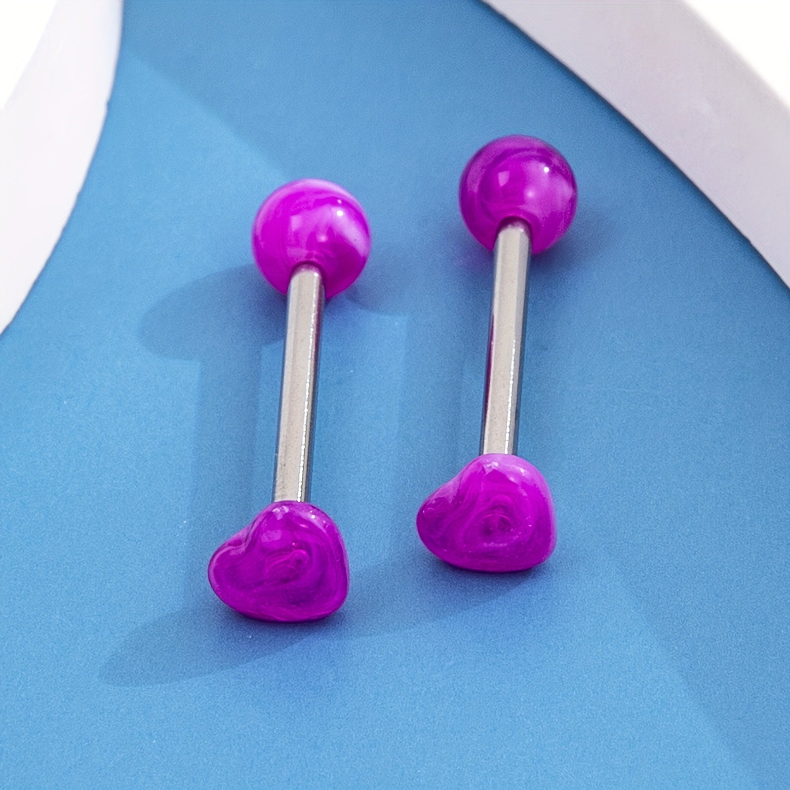 Stainless Steel Two Ball Tongue Nail Lip Nail Acrylic Ball