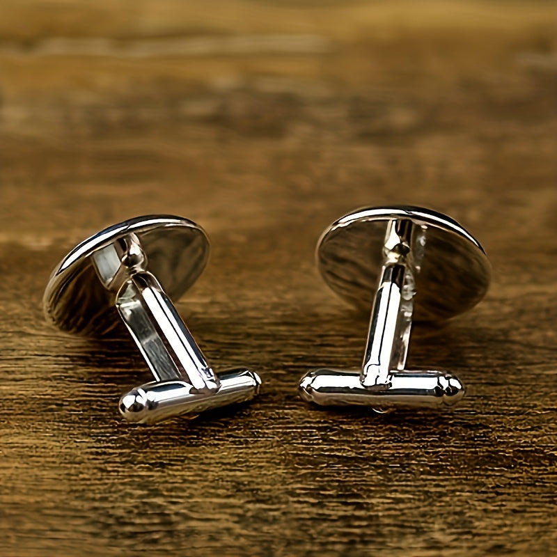 Field Hockey Cufflinks Silver Glass Sports Games Cufflink Hockey Fan Gift