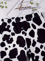 Cow Slim Flare Leg Pants for Toddler Girls