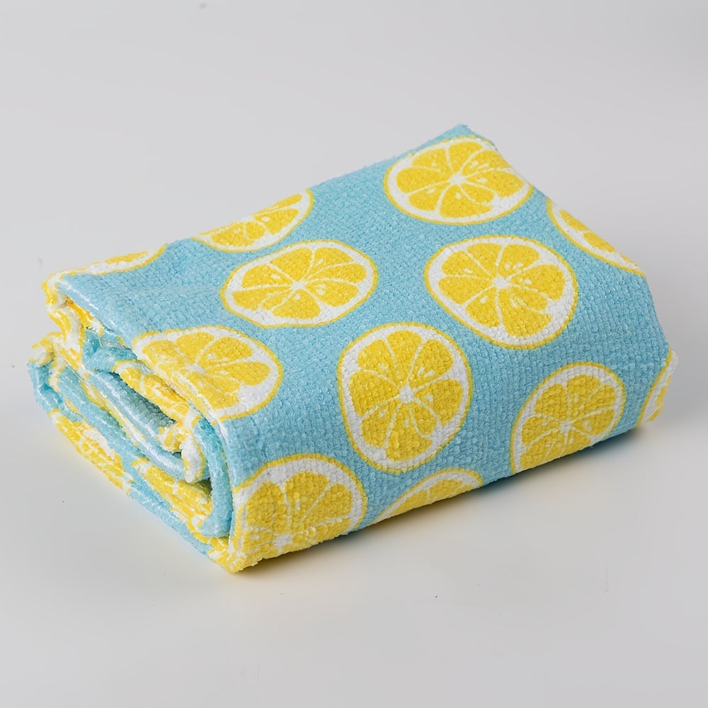 Tropical Patterned Microfiber Hair Towel & Shower Cap Set