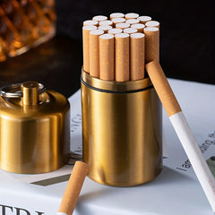 Men's Metal Waterproof Cigarette Case with Keychain