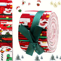 20pcs Christmas Fabric Patchwork Cotton Squares Bundle Quilting Craft Sewing