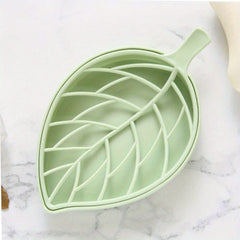 Double Layer Leaf Drainage Soap Box Laundry Soap Rack and Bathroom Accessory