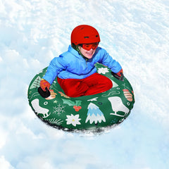Christmas PVC Inflatable Skiing Ring Pad Coldproof Cushion