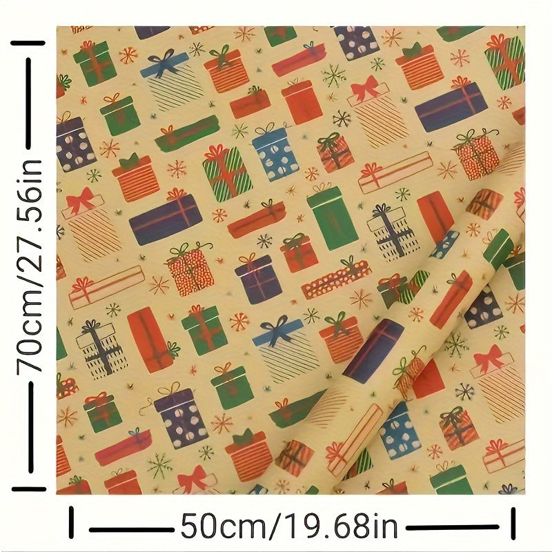6pcs Christmas Gift Wrapping Paper Gift Boxes Holiday Crafts Decorations