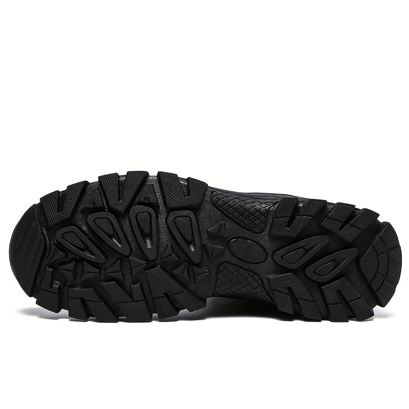 Boy's Military Style Hiking Boots High Top Non Slip Lace Up Durable Winter Shoes