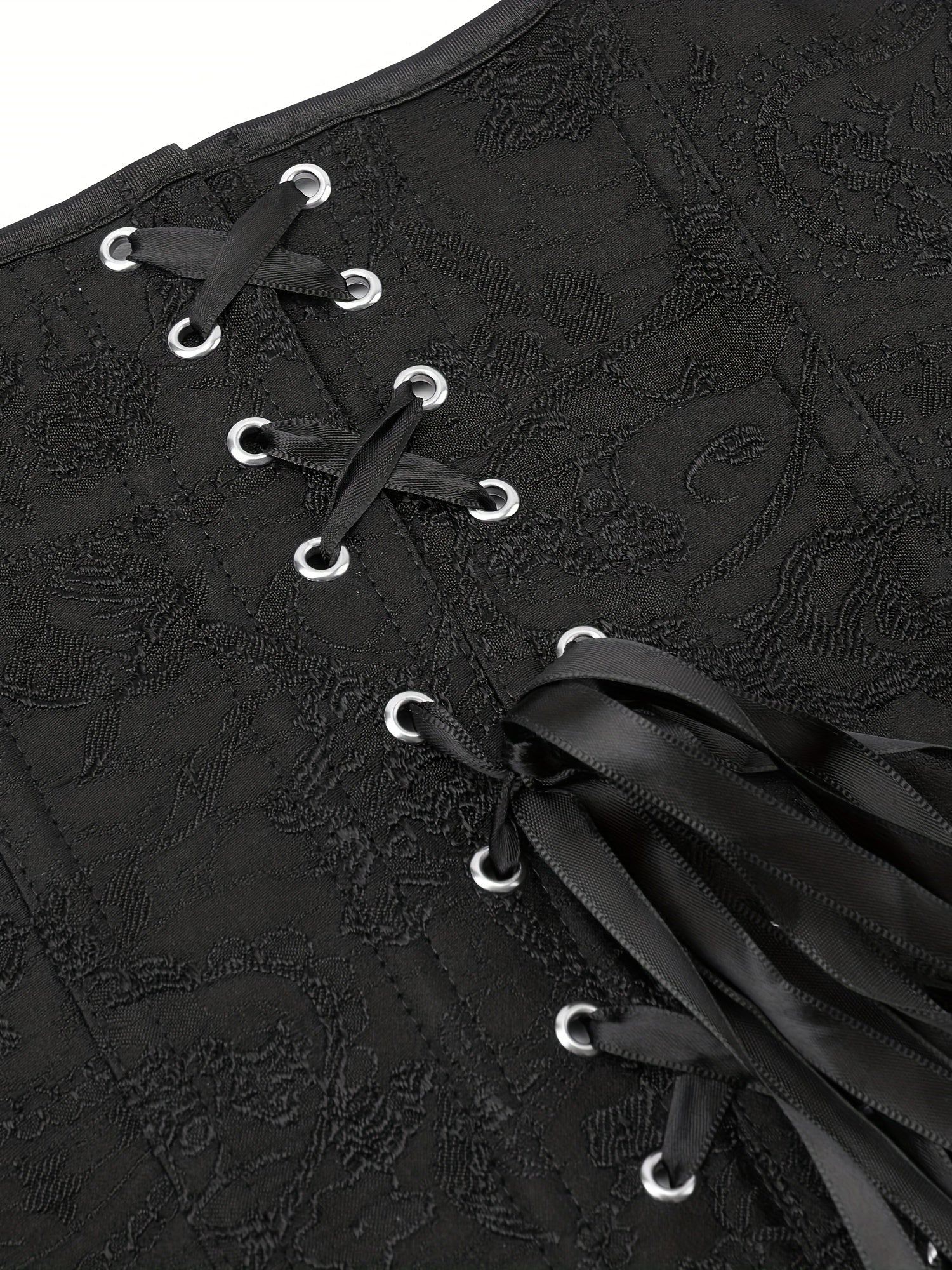 Strapless Corset Bustier Tummy Control Lace Up Body Shaper
