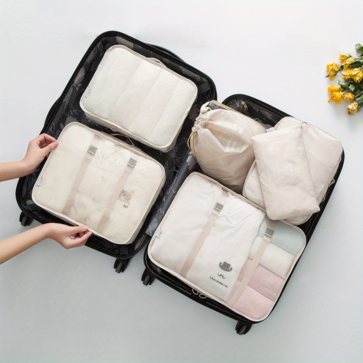 8 Pcs Travel Storage Bag Lightweight Clothes Container