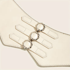 3 Buckle Elastic Wide Belt Women Corset Waistband