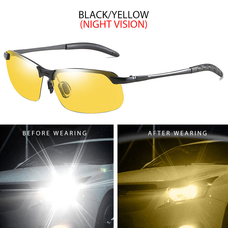 Vintage Photochromic Sunglasses Night Driving Fishing Shades