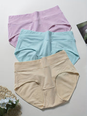 3 Pack Plus Solid High Rise Panties Set