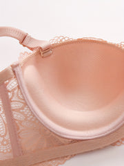3pcs Lace Push Up Bras Comfy & Breathable Bow Tie