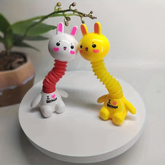 Giraffe Rabbit Telescopic Tube Toy Decompression Educational Toy For Kids