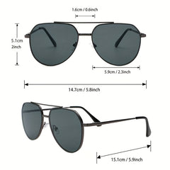 Aviator Sunglasses Metal Frame for Men Women Driving Fishing UV400