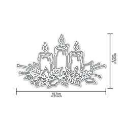 Christmas Candle Scrapbook Embossing Greeting Card Manual Punch