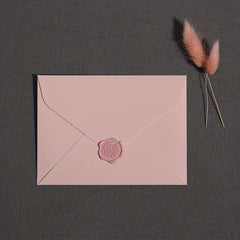 Romantic Pink Envelope Set with Love Letter Wax Seal Sticker