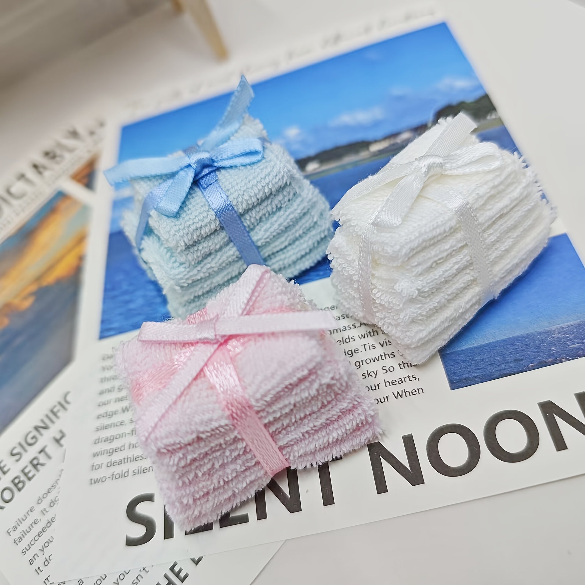Dollhouse Bathroom Towel Realistic Textile Accessory Gift