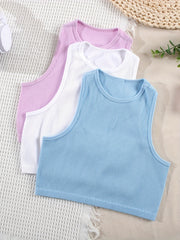 Ribbed Crop Tank Top Set for Summer