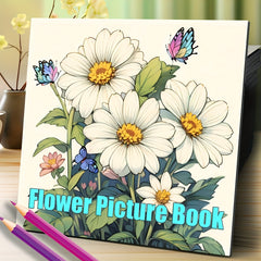 Thick Watercolor Paper Coloring Book for Adults - Mixed Floral Patterns