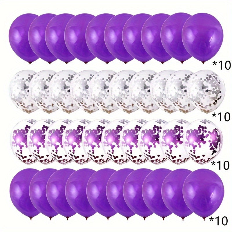 12 inch Latex Sequin Balloon Set for Birthday Wedding Party