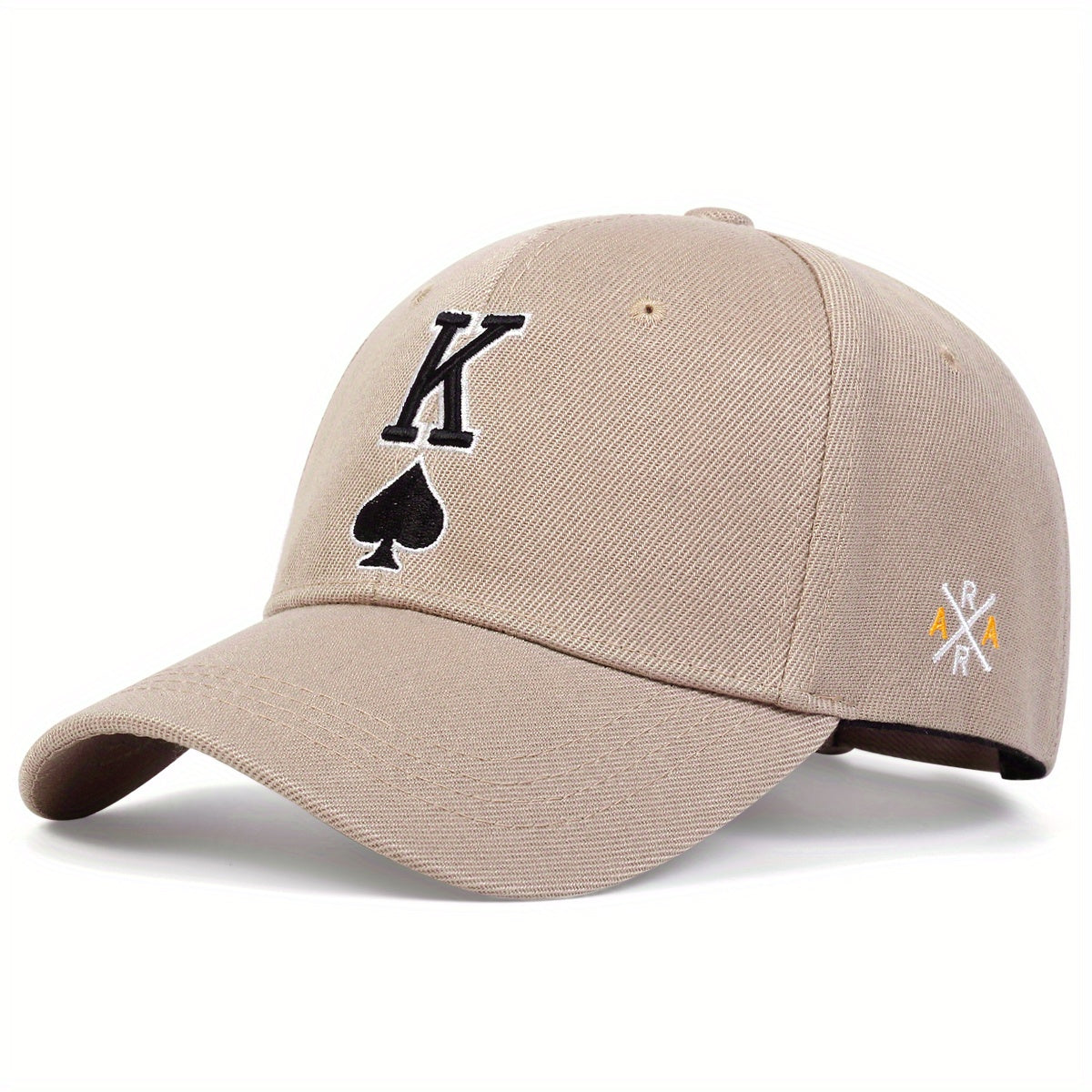 Spades K Embroidered Baseball Cap Solid Casual Unisex Dad Hat Lightweight