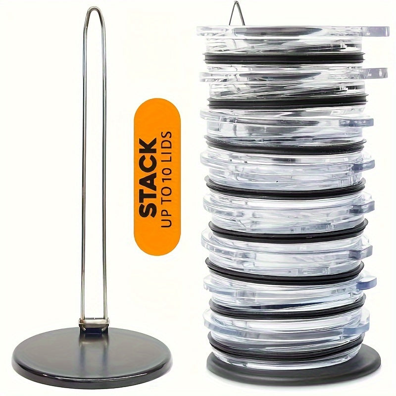 1pc Lid Storage Rack Space Saving Vertical Lid Organizer Cup Accessories