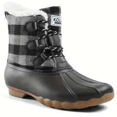 Women Duck Boot Waterproof Shell Fur Lined Winter Snow Boot