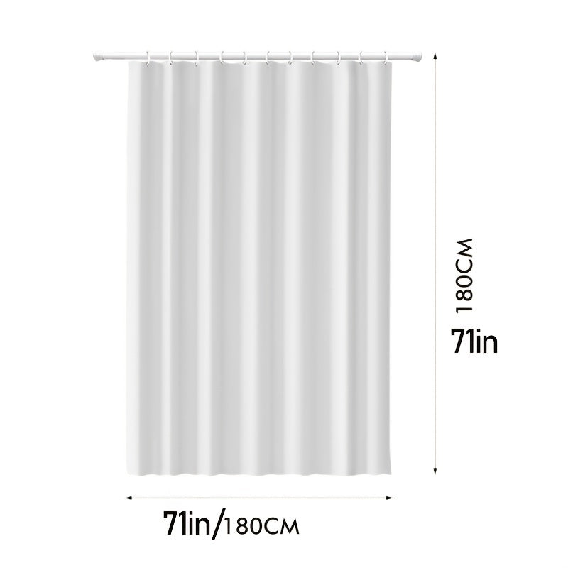Waterproof PEVA Shower Curtain 71x71 Inches