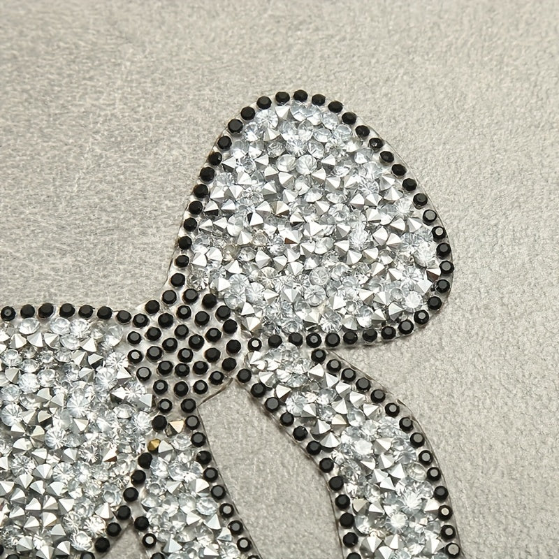 Rhinestone Bowknot Beads Ironing Drilling Hot Melt Adhesive DIY Accessories