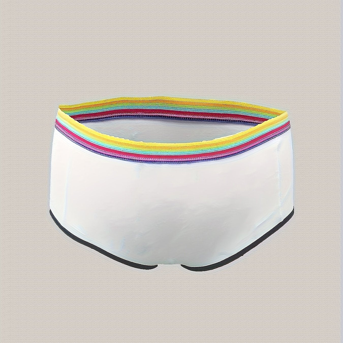  Sexy Colorful Striped Panty, Soft & Stretchy, Contrast Binding