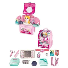 Backpack Pet Care Play Set Grooming Toys for Kids