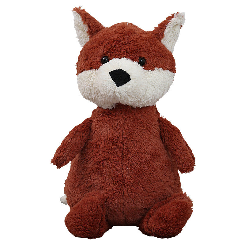2pcs Fox Plush Dolls Soft Stuffed Animals for Christmas