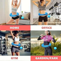 Detachable Fitness Hoop With Weighted Ball for Yoga Pilates