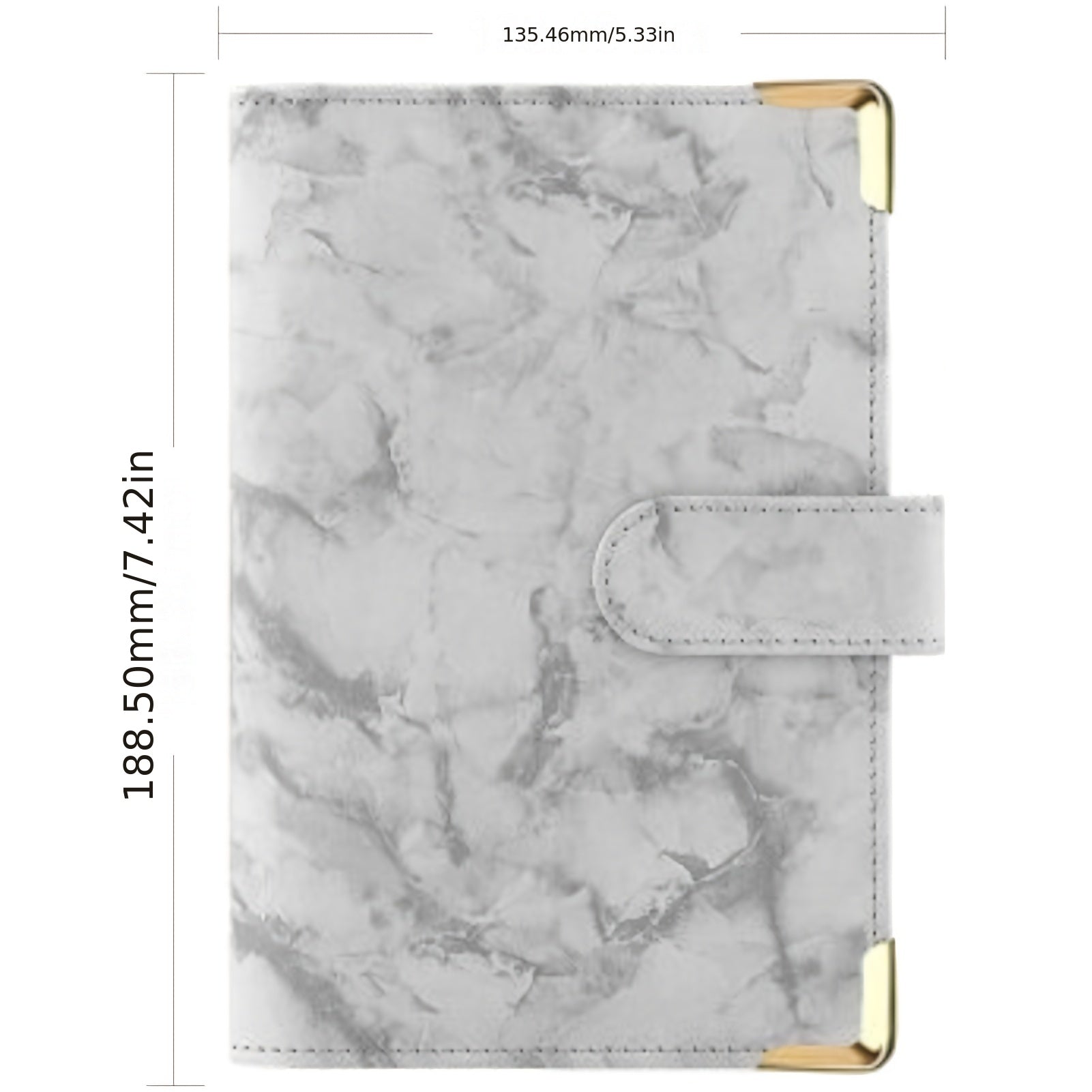 Cross Border A6 Binder Marble Notebook PU Leather Cash Budget Book
