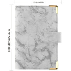 Cross Border A6 Binder Marble Notebook PU Leather Cash Budget Book