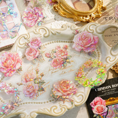 20pcs Rose Flower Gift Series Sticker Pack DIY Decorative Stickers