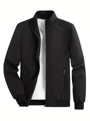 Men's Lightweight Stand Collar Zipper Jacket