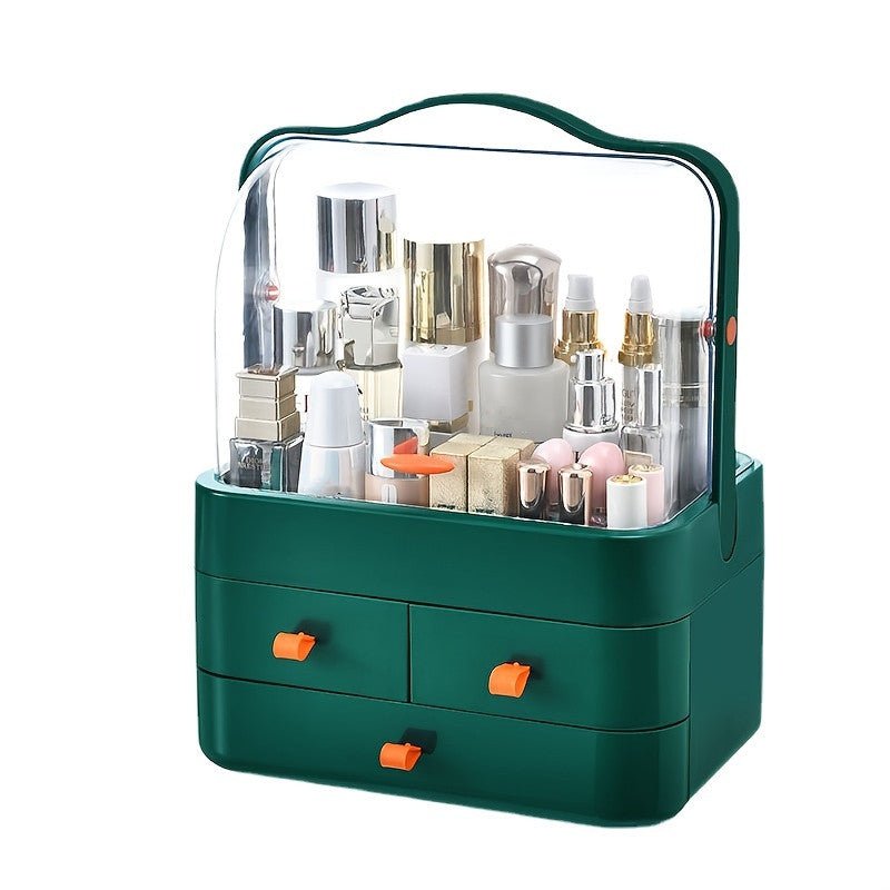 Large Capacity Makeup Organizer with Drawer and Lid