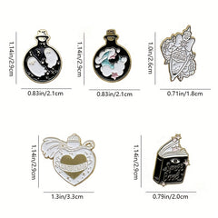 Spice Book Men's Novel Lacquer Enamel Brooch