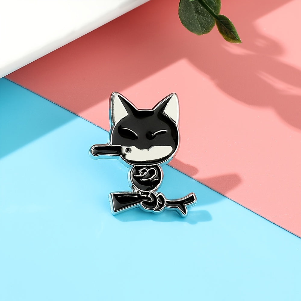 Cute Cat Enamel Kitten Brooch Pin