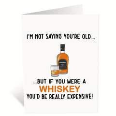 Funny Whiskey Birthday Card for Him 50-90th Bday