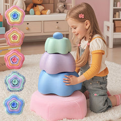 5pcs River Stone Stacking Balance Toys Multicolor Kids Motor Skills