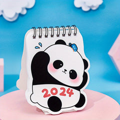 Cartoon Panda Mini Desk Calendar Portable Planning Supplies