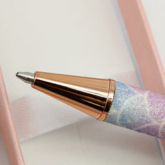 PU Golden Onion Glitter Metal Gift Ballpoint Pen For Women Girls