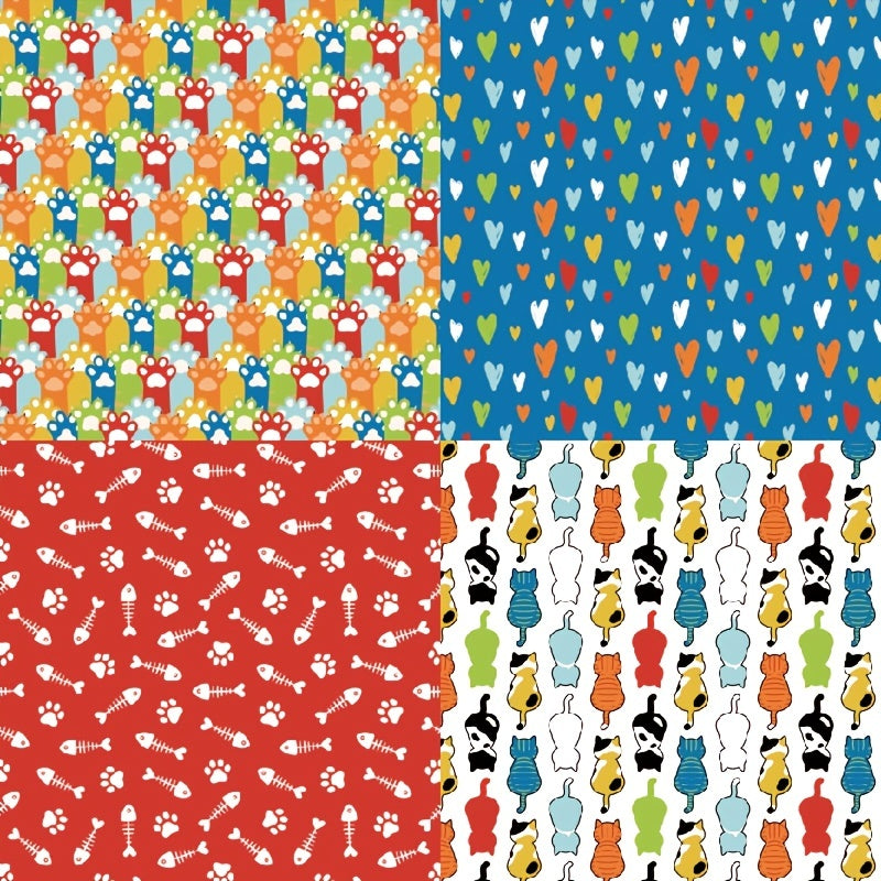 24pcs Cat Pattern Scrapbook Papers DIY Albums & Journals