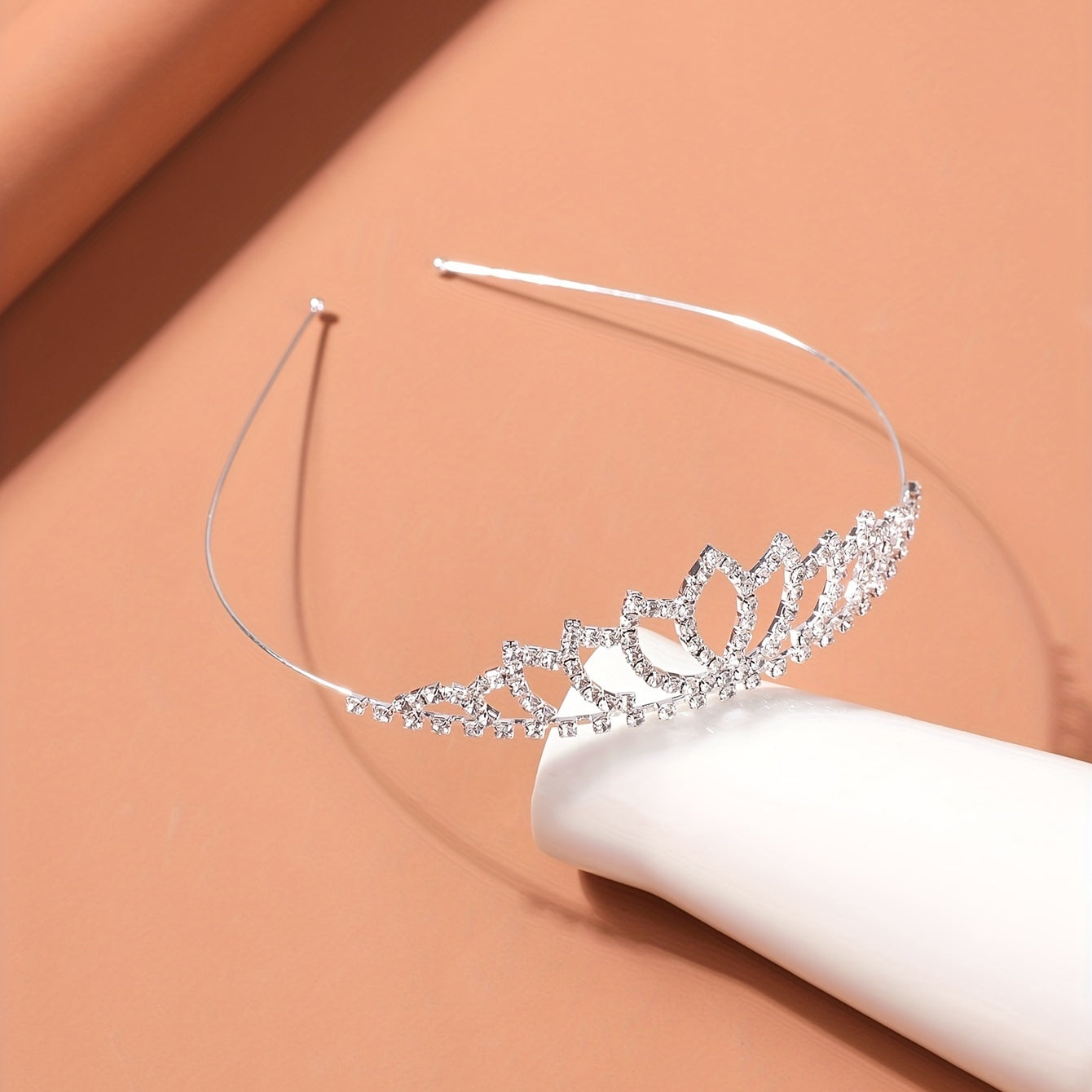 Rhinestone Tiara Crown Hair Band Glitter Headdress for Women Girls