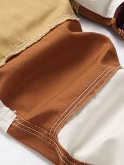 Men's Patchwork Block Slim Fit Straight Leg Jeans