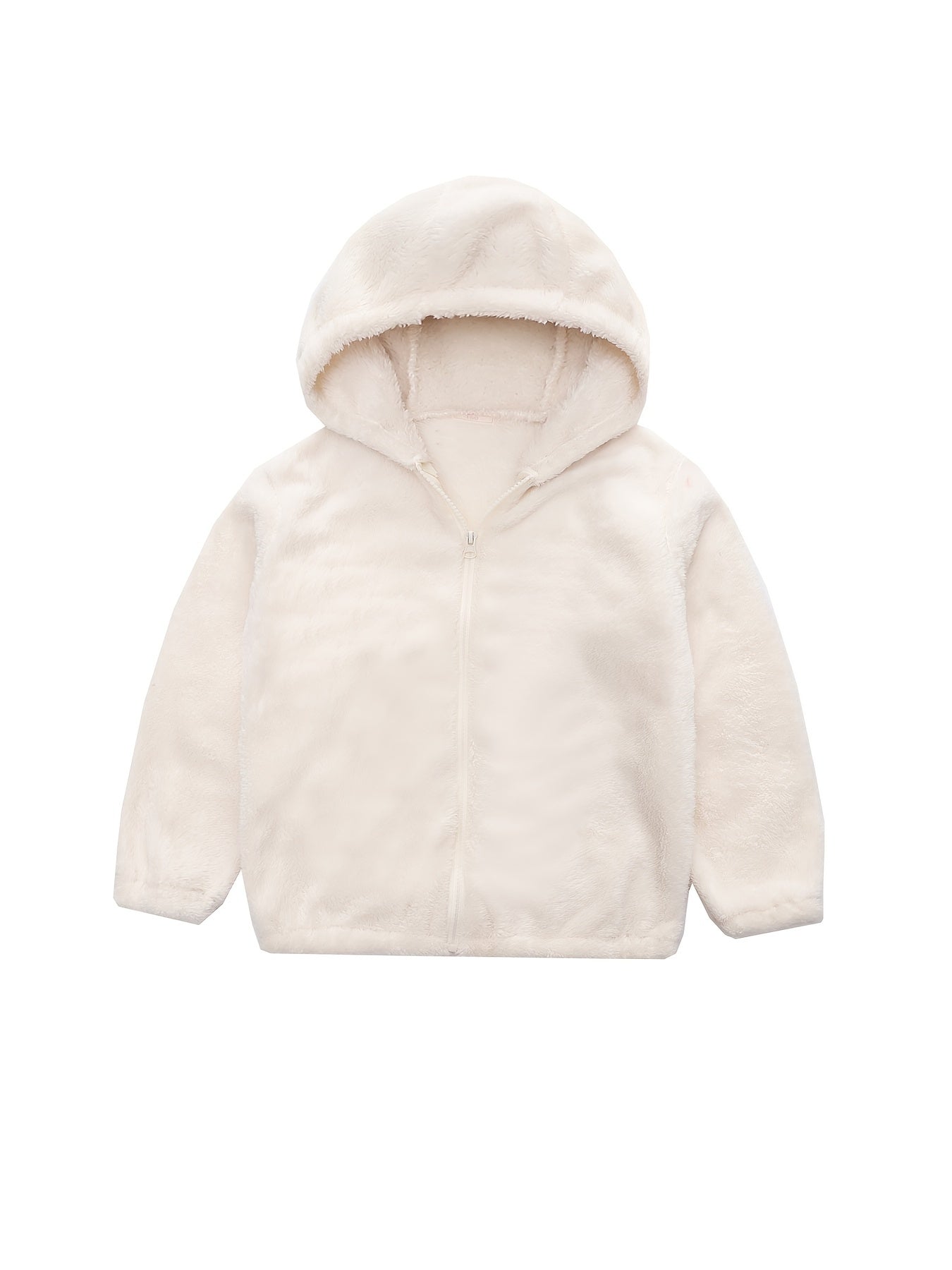 Girls Fleece Hooded Zipper Jacket Winter Outerwear